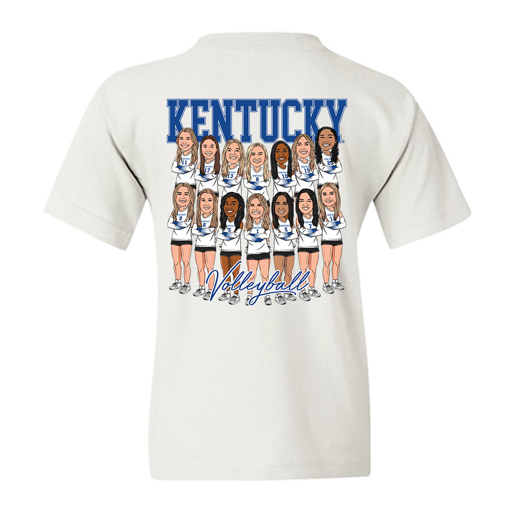 Kentucky - NCAA Women's Volleyball : Team Caricature Youth T-Shirt-1