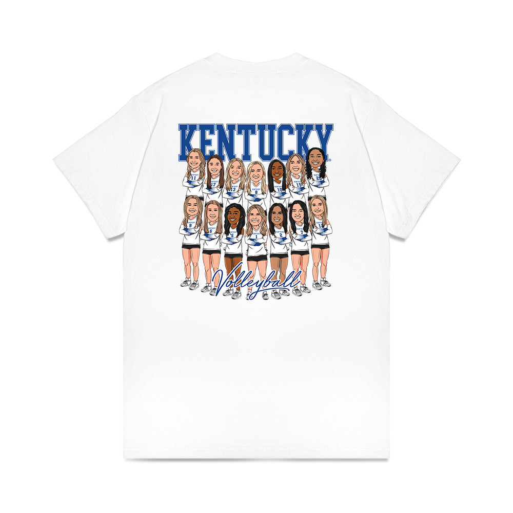 Kentucky - NCAA Women's Volleyball : Team Caricature Comfort Colors T-Shirt-1