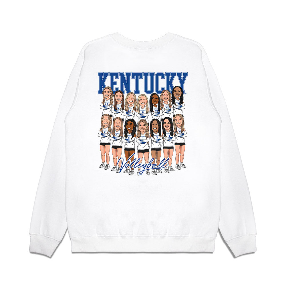Kentucky - NCAA Women's Volleyball : Team Caricature Premium Crewneck Sweatshirt-1
