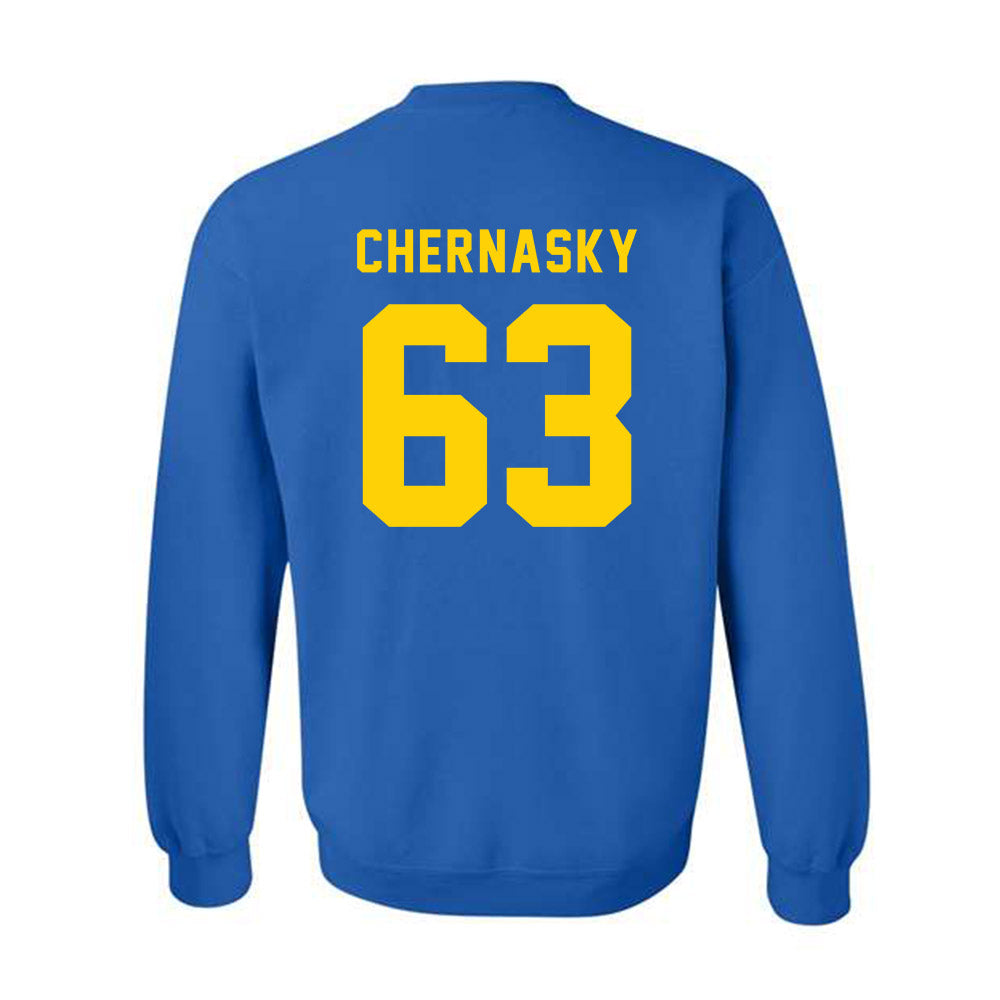 Delaware - NCAA Football : Thomas Chernasky - Bowl Bound Sports Shersey Crewneck Sweatshirt-1