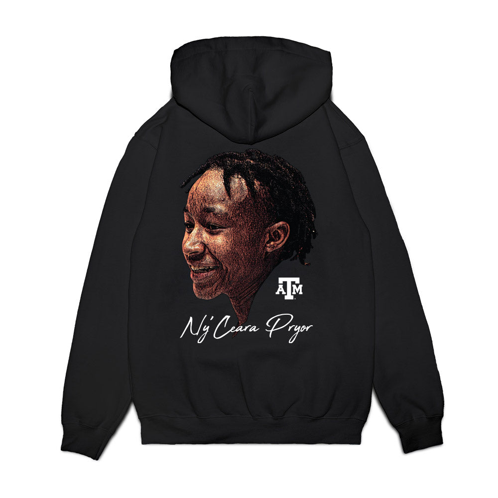 Texas A&M - NCAA Women's Basketball : Ny'Ceara Pryor - Game Face Premium Hooded Sweatshirt-1