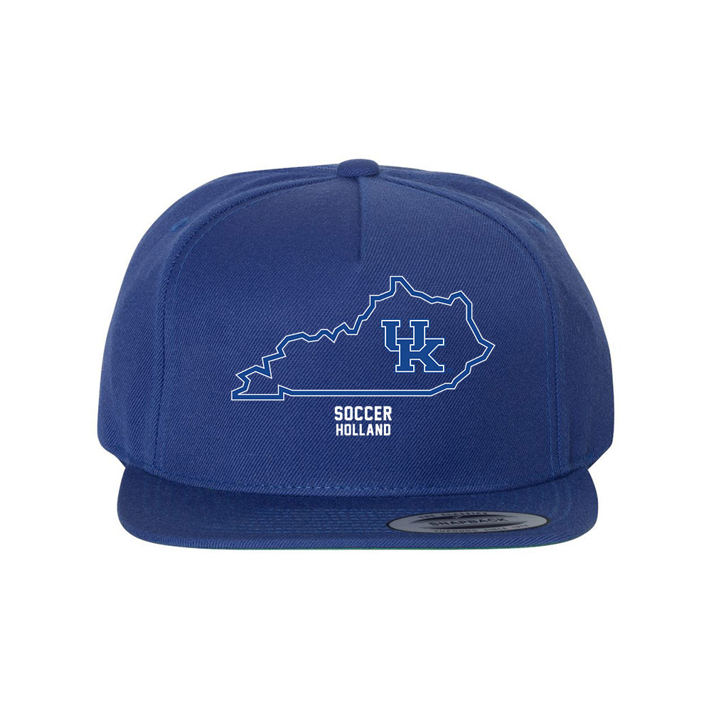 Kentucky - NCAA Women's Soccer : Megan Holland - State Outline Snapback Hat-0