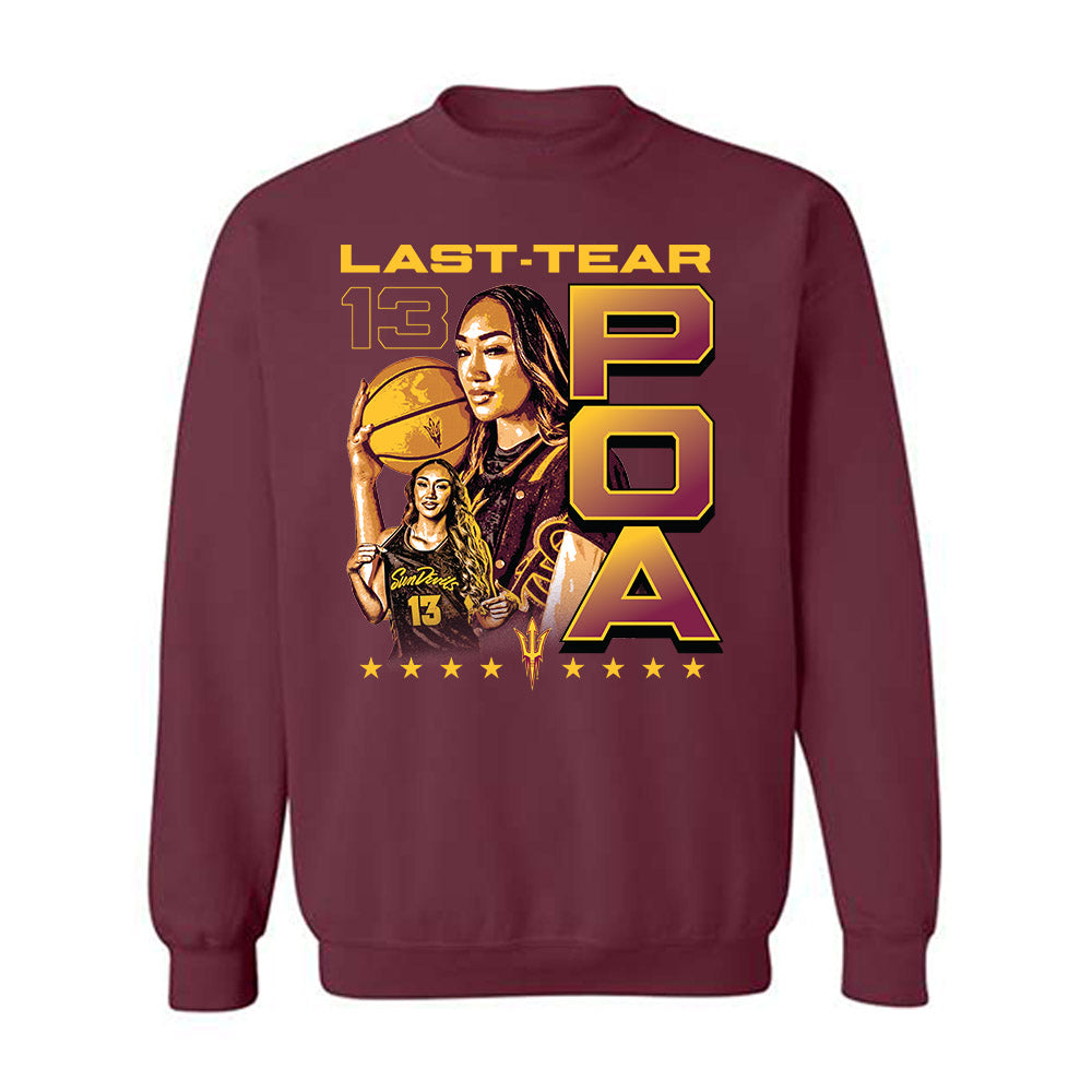 Arizona State - NCAA Women's Basketball : Last-Tear Poa - Collage Crewneck Sweatshirt-0