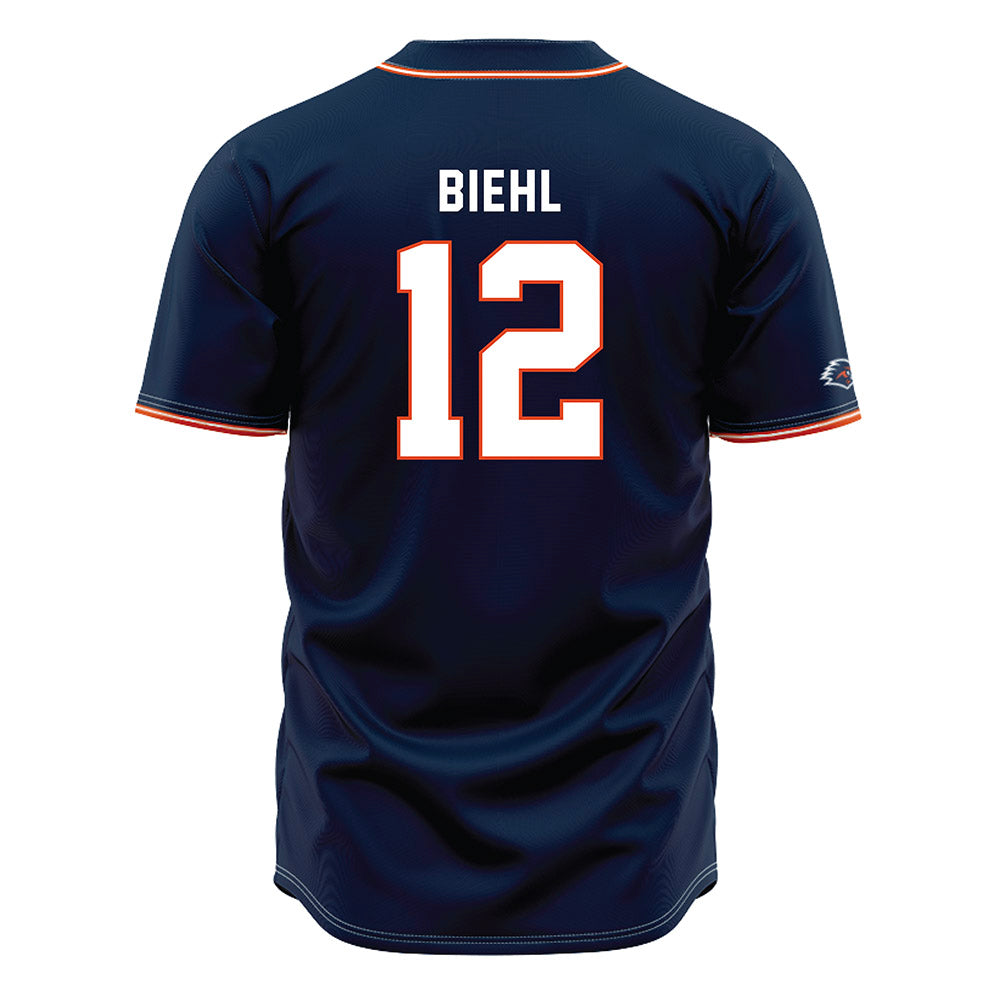 UTSA - NCAA Baseball : Austin Biehl - Navy Jersey-1