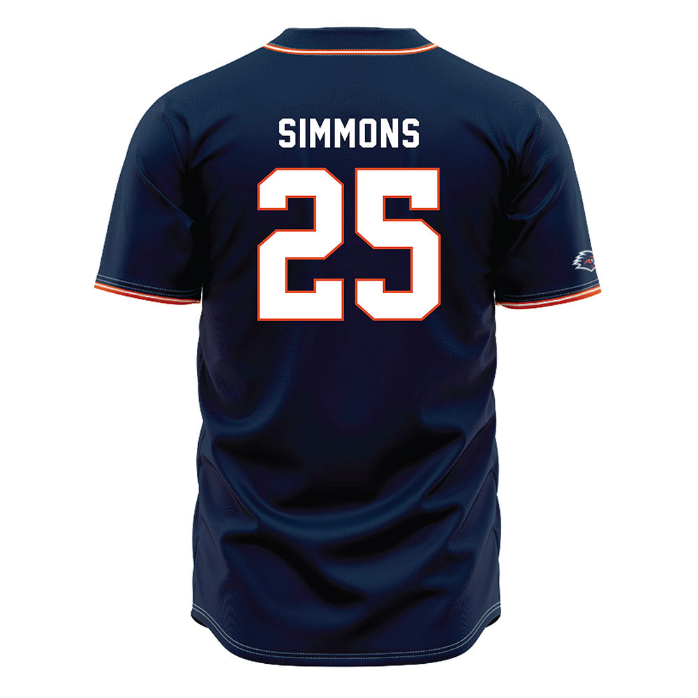 UTSA - NCAA Baseball : Sam Simmons - Navy Jersey-1