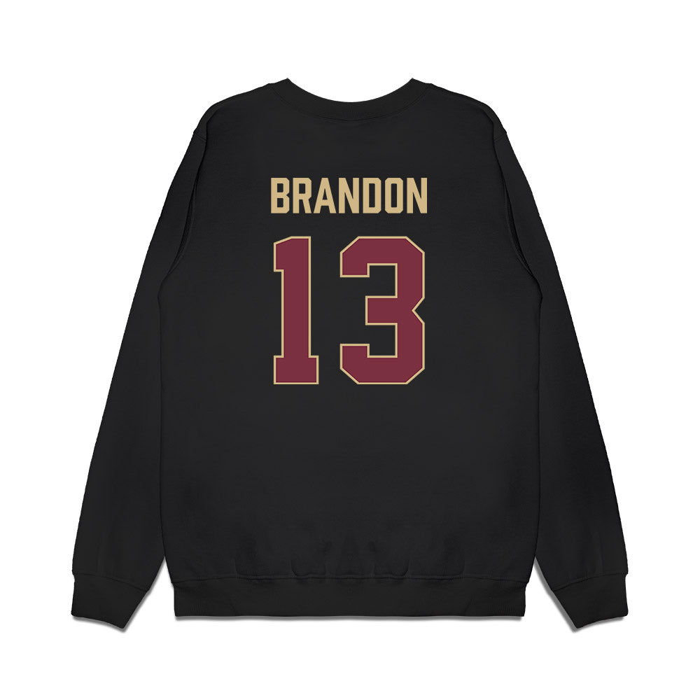 FSU - NCAA Women's Soccer : Mya Brandon - NCAA® 2025 National Champions Premium Crewneck Sweatshirt-1