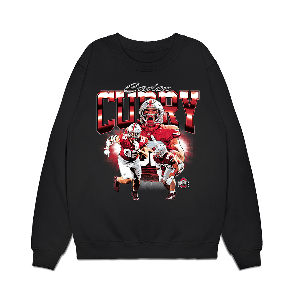 Ohio State - NCAA Football : Caden Curry - Collage Premium Crewneck Sweatshirt-0