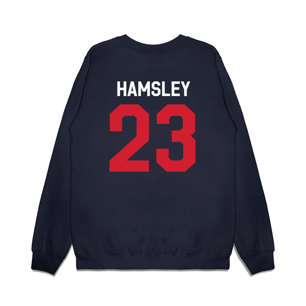 Ole Miss - NCAA Football : George Hamsley - We're In Premium Crewneck Sweatshirt-1