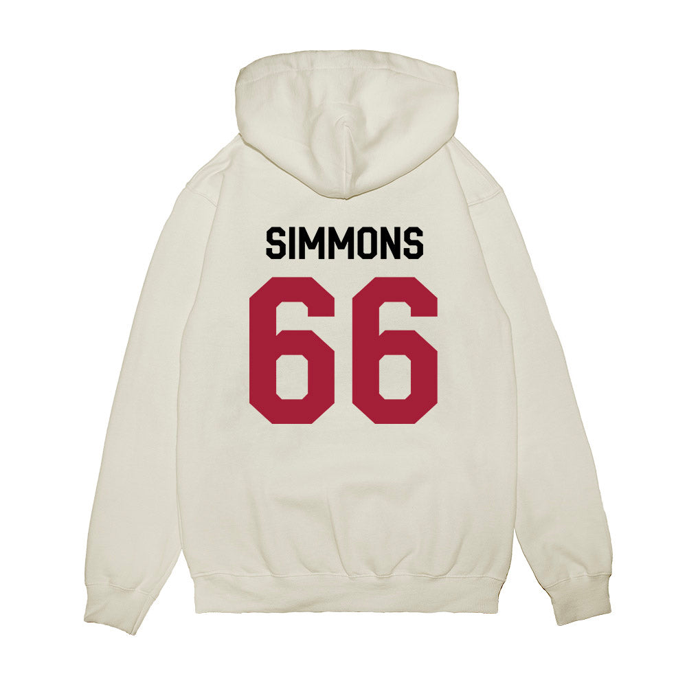 Oklahoma - NCAA Football : Derek Simmons - We're In Premium Hooded Sweatshirt-1