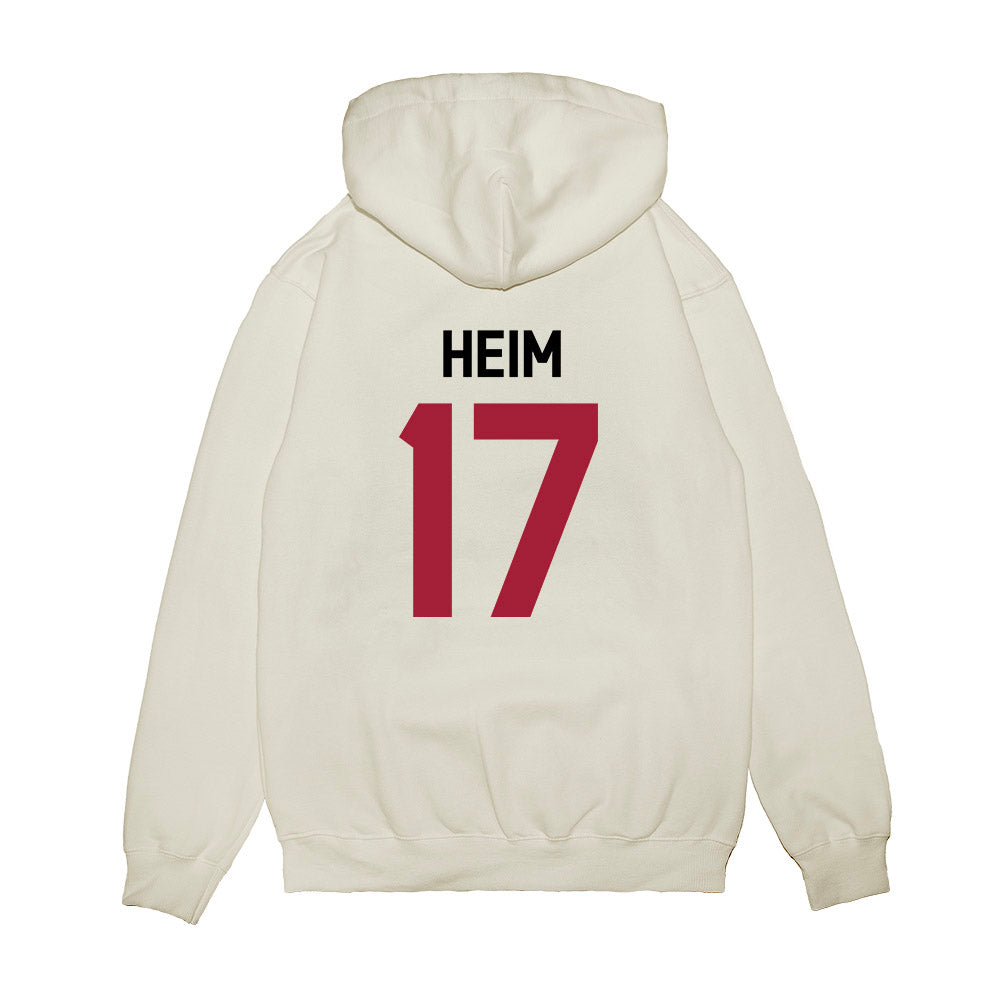 Oklahoma - NCAA Football : Taylor Heim - We're In Premium Hooded Sweatshirt-1