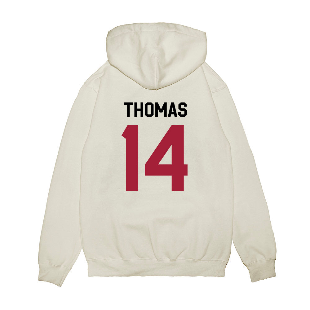 Oklahoma - NCAA Football : Elijah Thomas - We're In Premium Hooded Sweatshirt-1