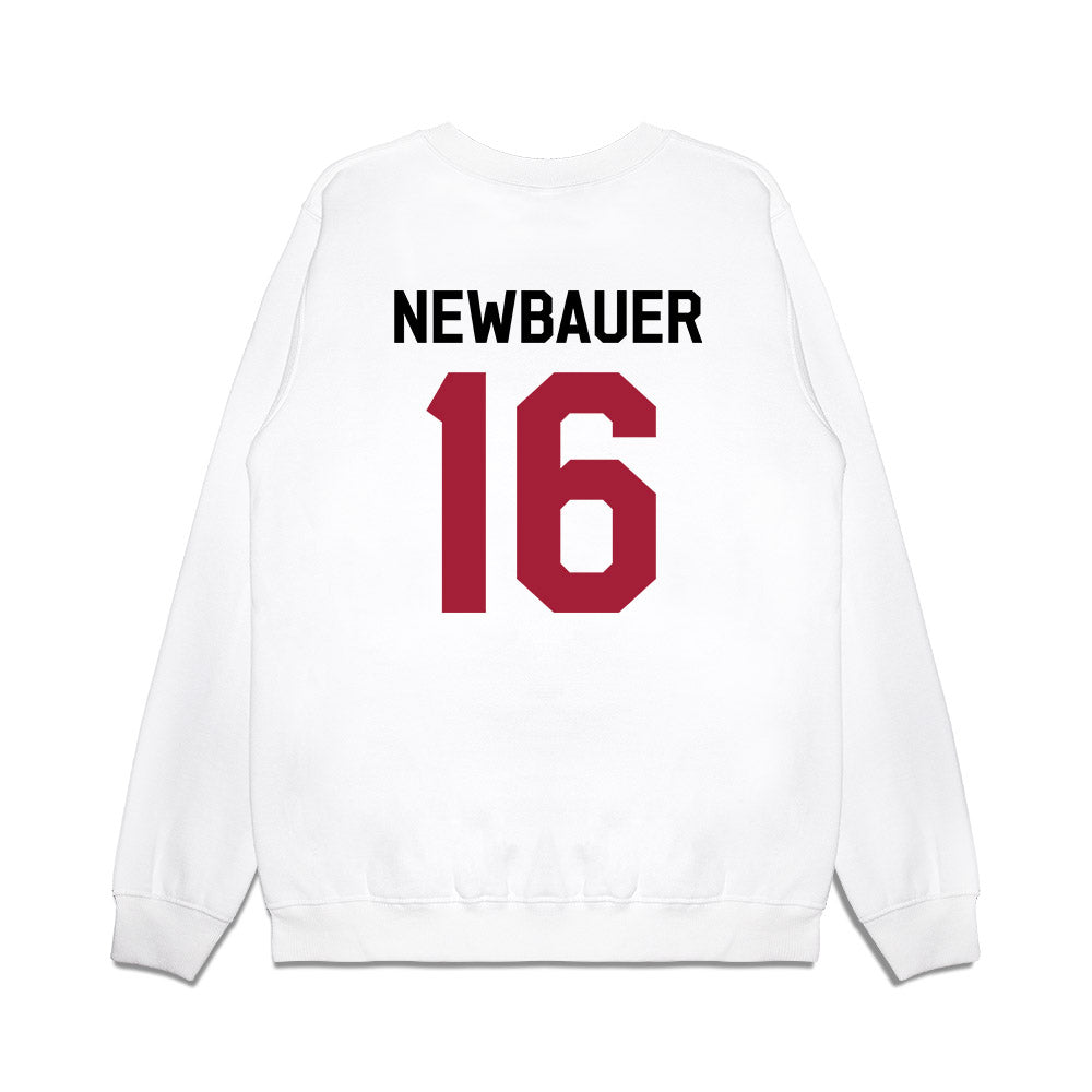 Oklahoma - NCAA Football : Whitt Newbauer - We're In Premium Crewneck Sweatshirt-1