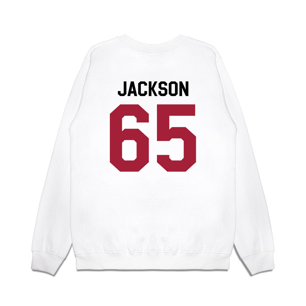 Oklahoma - NCAA Football : Jayden Jackson - We're In Premium Crewneck Sweatshirt-1