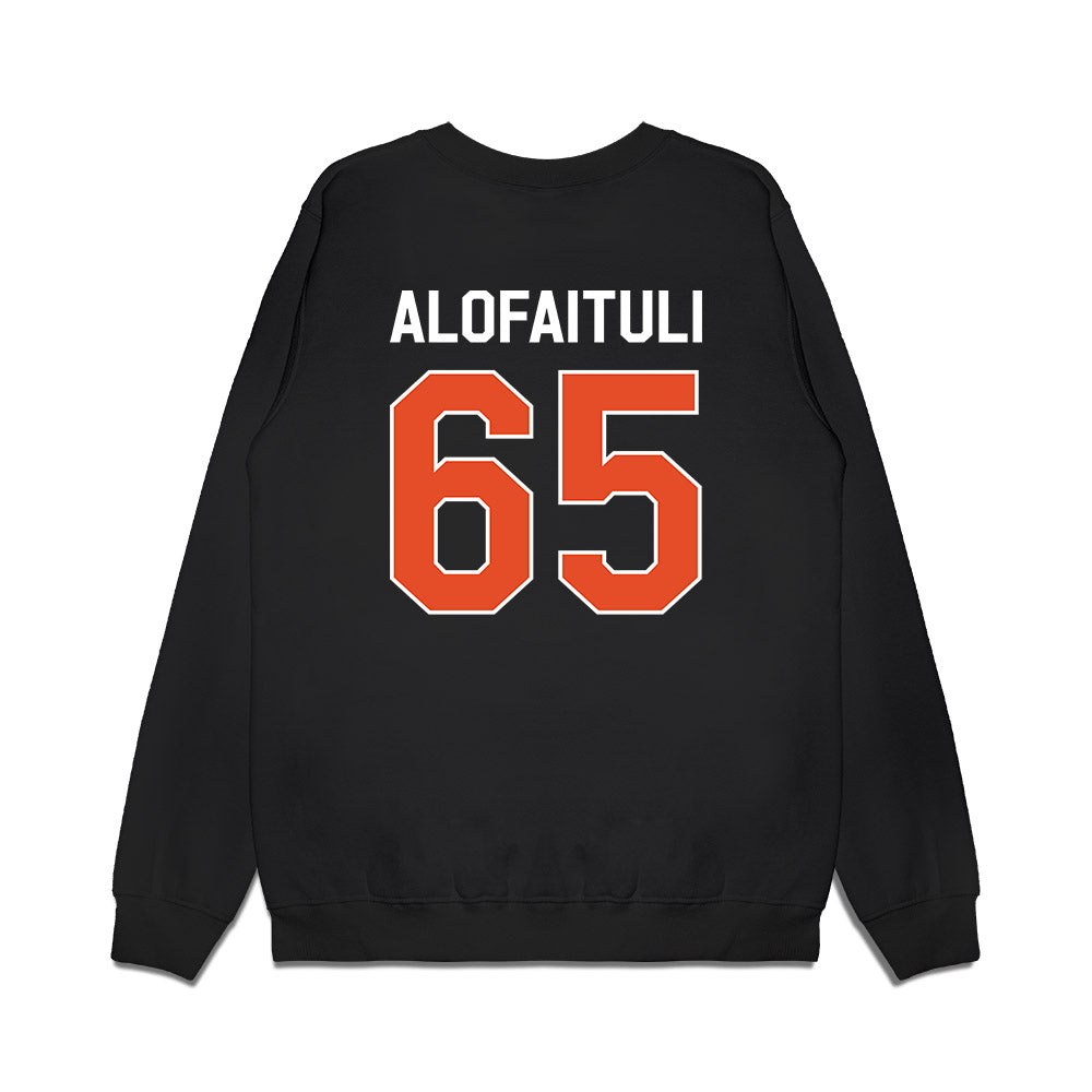 Miami - NCAA Football : SJ Alofaituli - We're In Premium Crewneck Sweatshirt-1