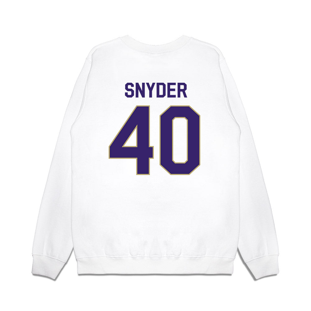 JMU - NCAA Football : Jackson Snyder - We're In Premium Crewneck Sweatshirt-1