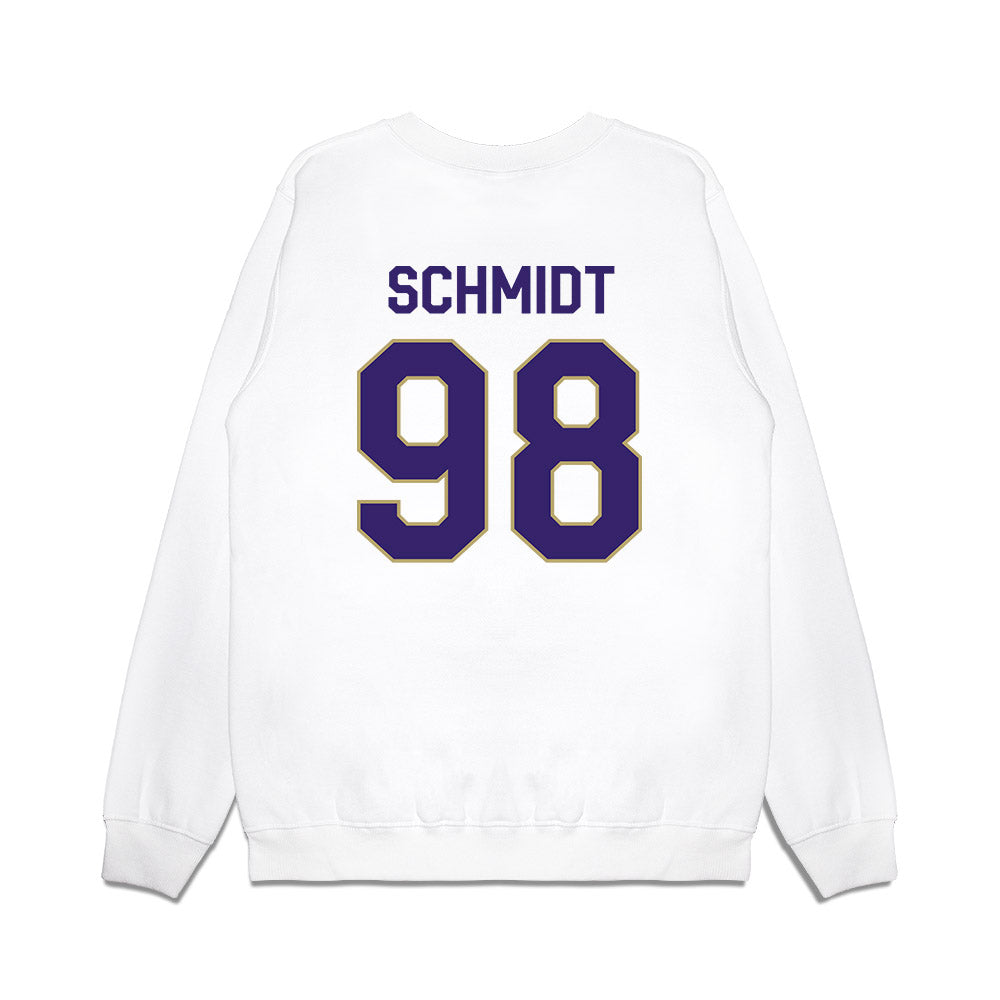 JMU - NCAA Football : Turner Schmidt - We're In Premium Crewneck Sweatshirt-1