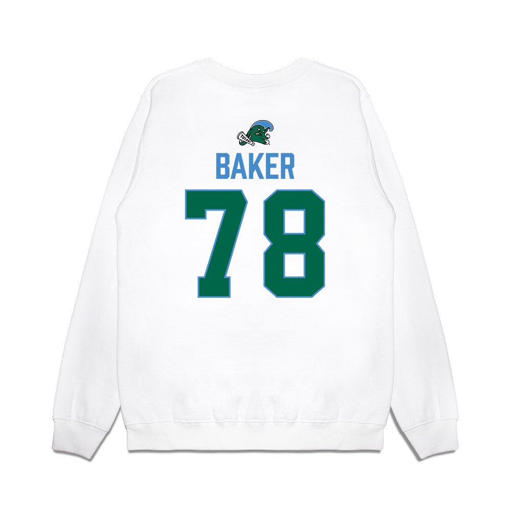 Tulane - NCAA Football : Reese Baker - 2025 Conference Champions Premium Crewneck Sweatshirt-1