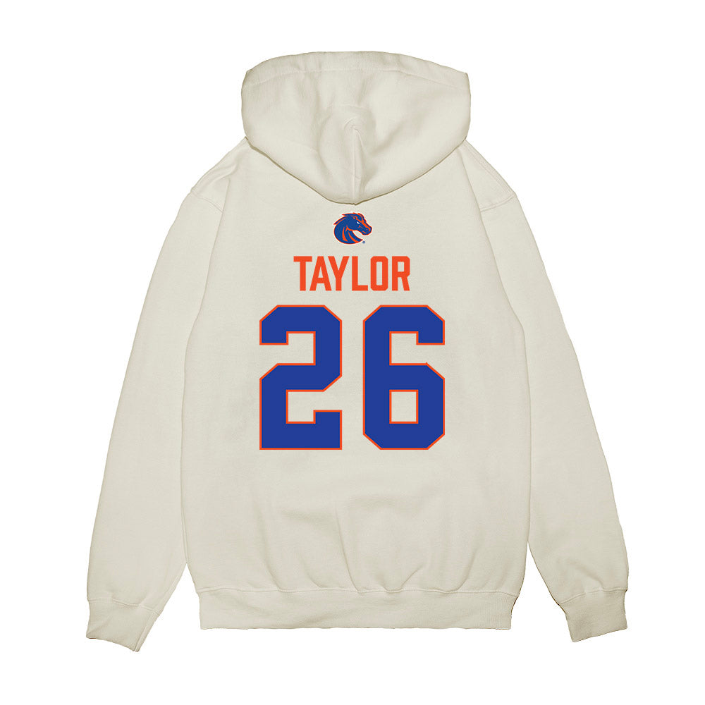 Boise State - NCAA Football : Khai Taylor - 3-Peat Conference Champs Premium Hooded Sweatshirt-1