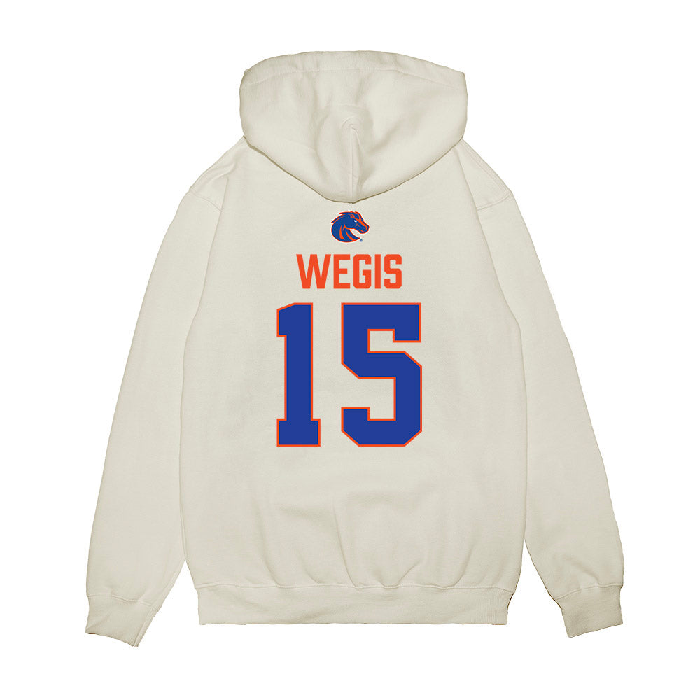 Boise State - NCAA Football : Tyler Wegis - 3-Peat Conference Champs Premium Hooded Sweatshirt-1