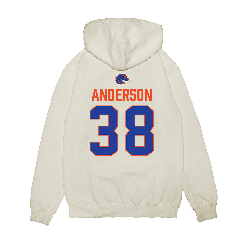 Boise State - NCAA Football : Travis Anderson - 3-Peat Conference Champs Premium Hooded Sweatshirt-1