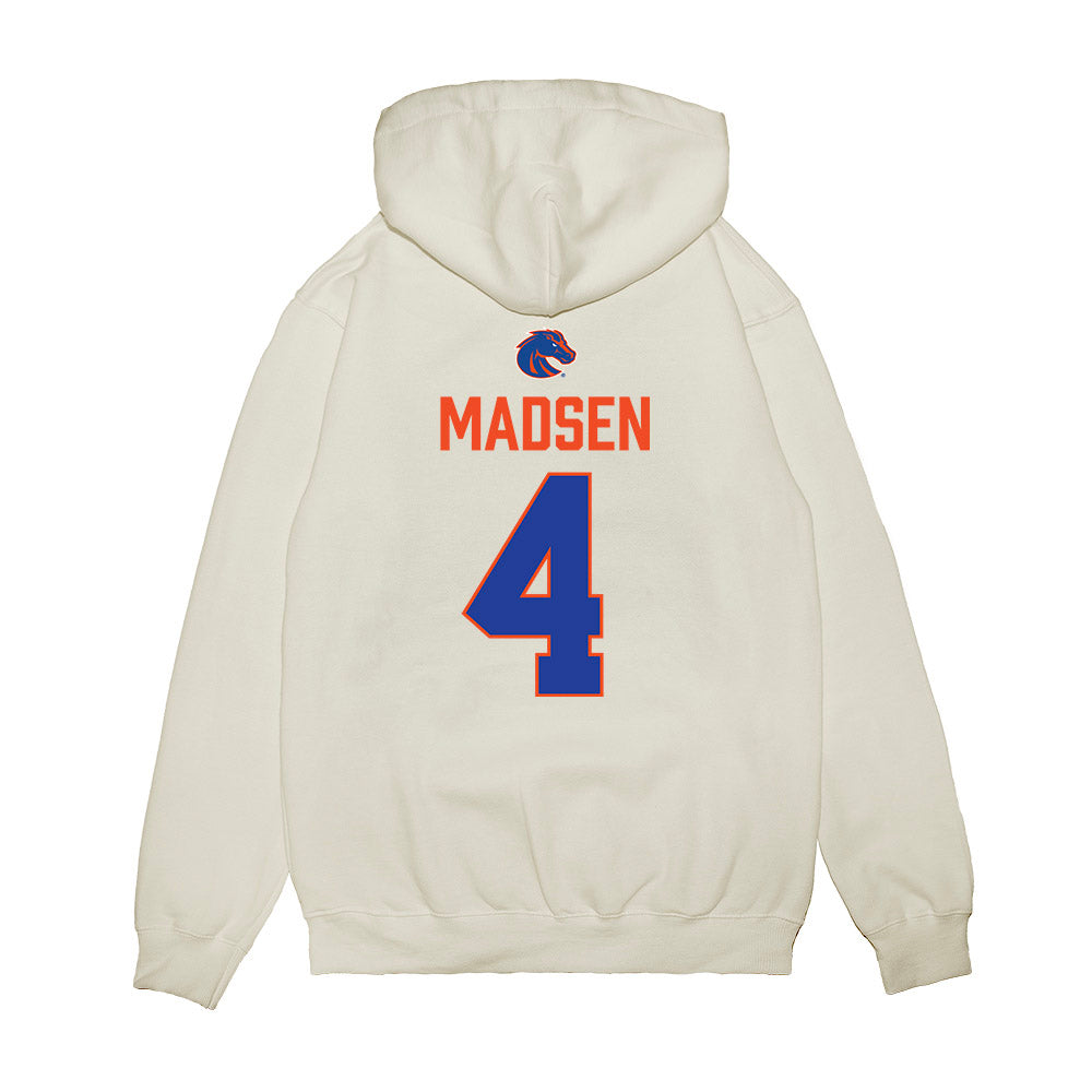 Boise State - NCAA Football : Maddux Madsen - 3-Peat Conference Champs Premium Hooded Sweatshirt-1