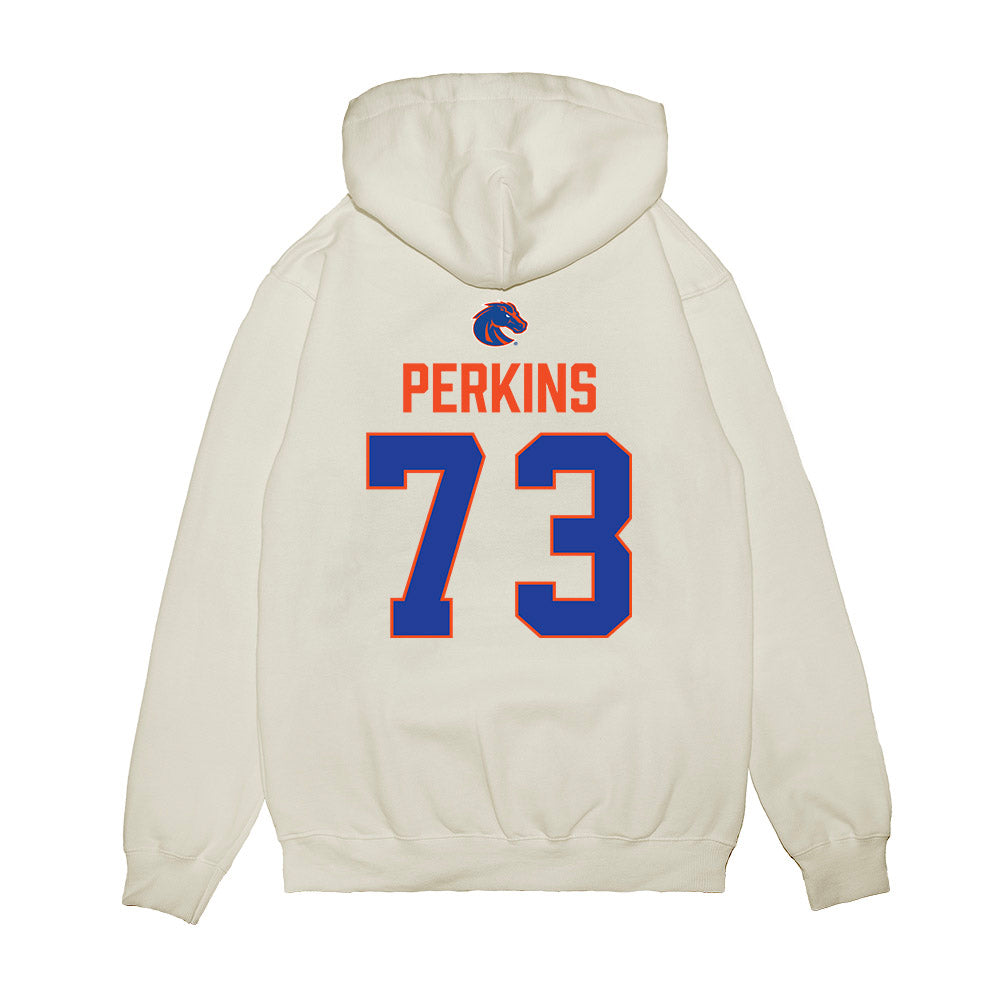 Boise State - NCAA Football : Parker Perkins - 3-Peat Conference Champs Premium Hooded Sweatshirt-1