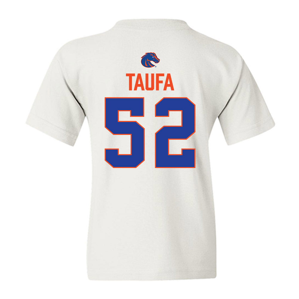 Boise State - NCAA Football : Stewart Taufa - 3-Peat Conference Champs Youth T-Shirt-1