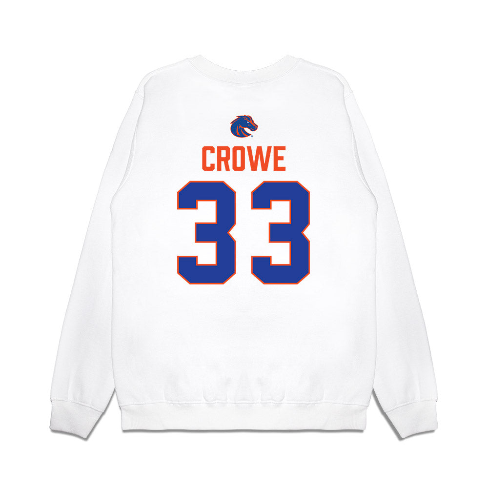Boise State - NCAA Football : Tyler Crowe - 3-Peat Conference Champs Premium Crewneck Sweatshirt-1