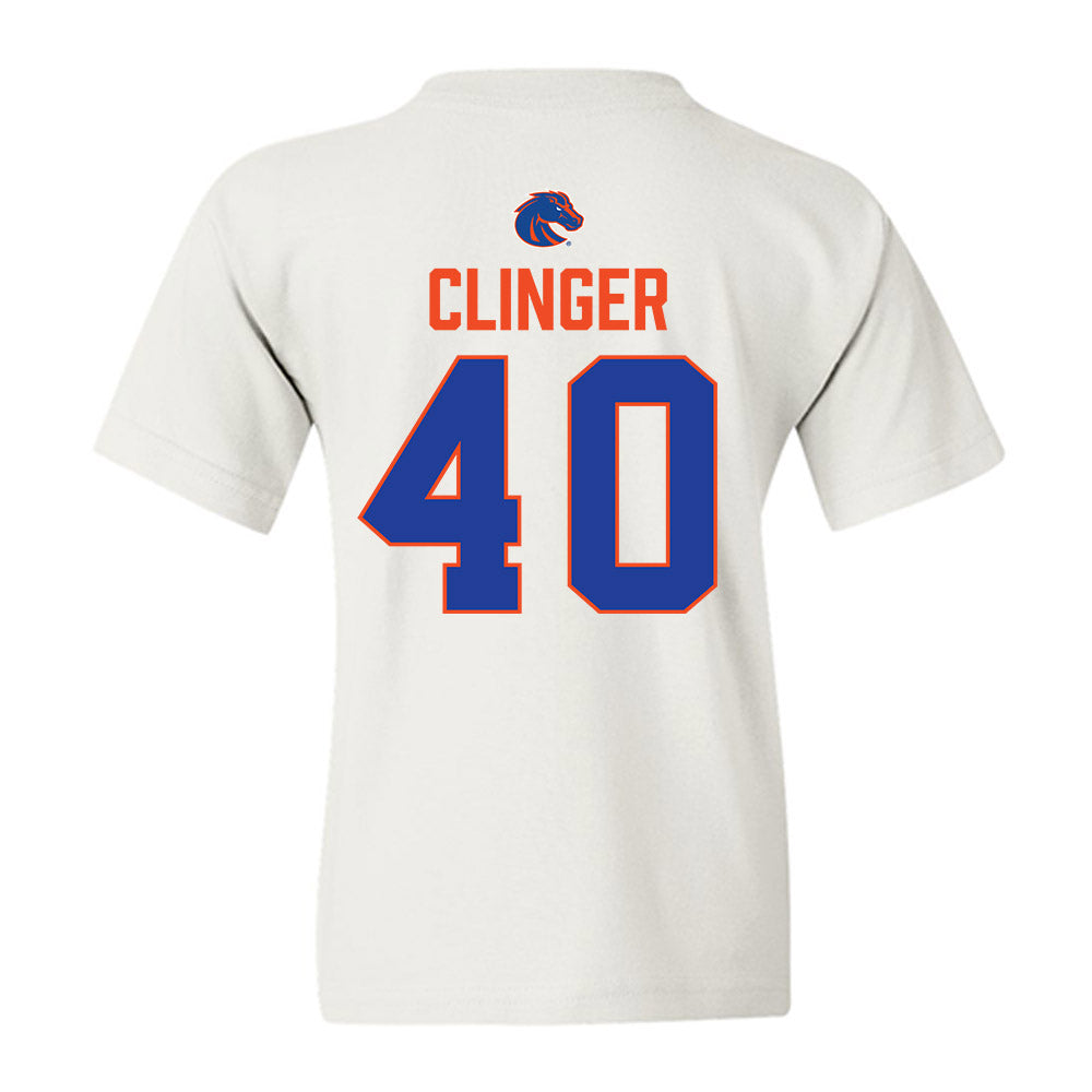 Boise State - NCAA Football : Ryker Clinger - 3-Peat Conference Champs Youth T-Shirt-1