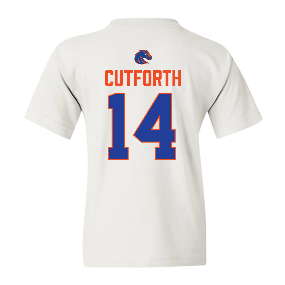 Boise State - NCAA Football : Max Cutforth - 3-Peat Conference Champs Youth T-Shirt-1