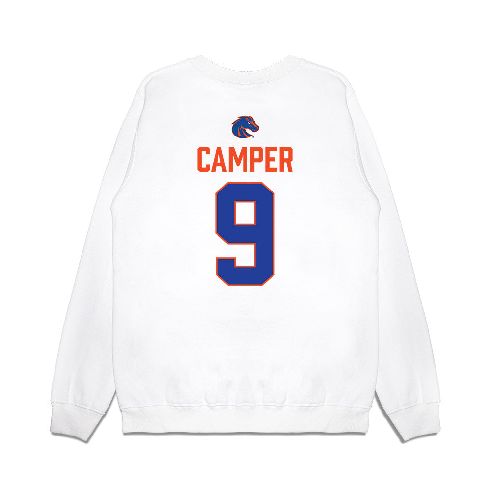 Boise State - NCAA Football : Cameron Camper - 3-Peat Conference Champs Premium Crewneck Sweatshirt-1