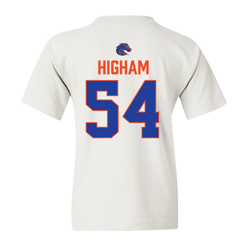 Boise State - NCAA Football : Hunter Higham - 3-Peat Conference Champs Youth T-Shirt-1