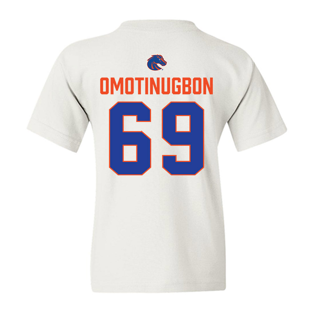 Boise State - NCAA Football : Eyitayo Omotinugbon - 3-Peat Conference Champs Youth T-Shirt-1