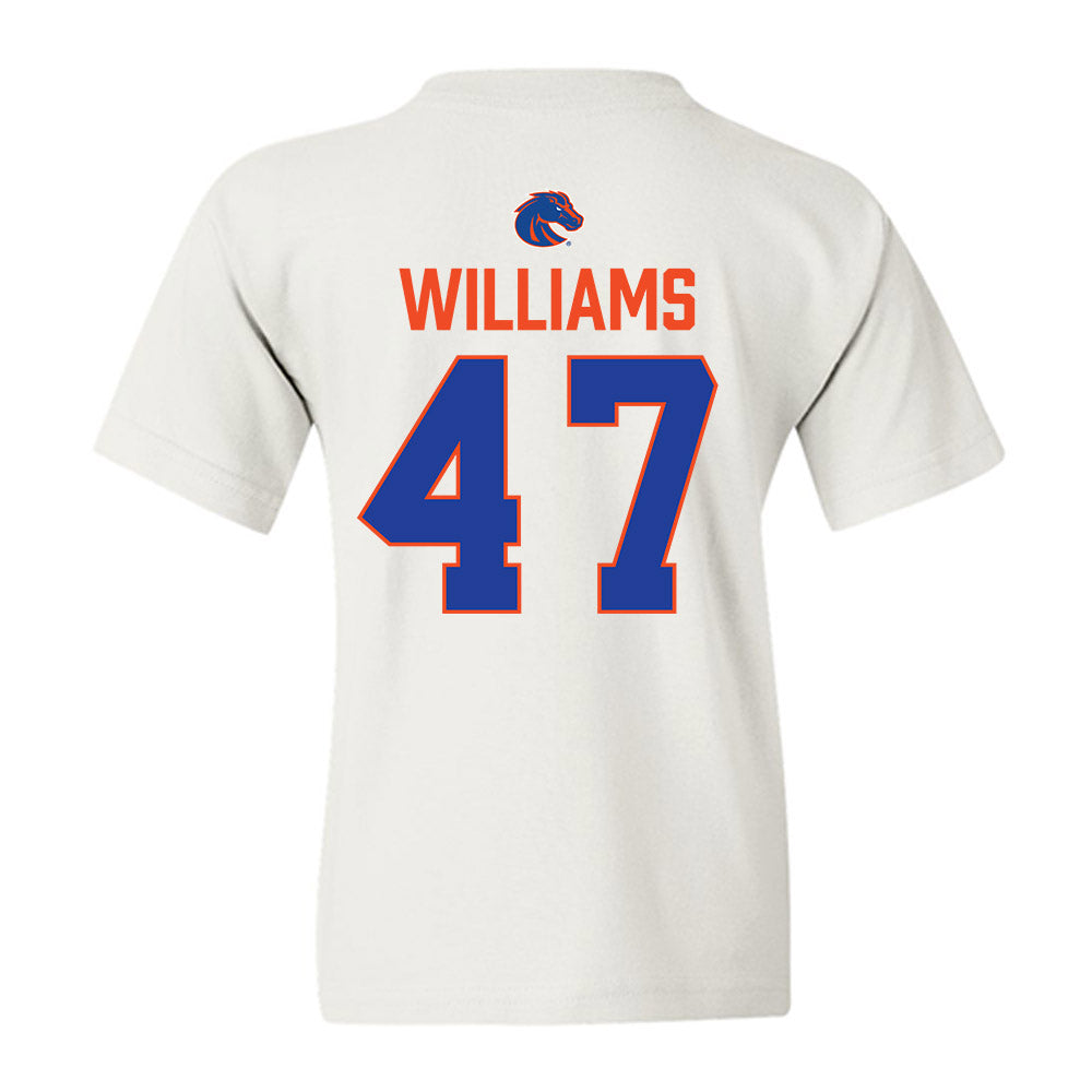 Boise State - NCAA Football : Jacob Williams - 3-Peat Conference Champs Youth T-Shirt-1