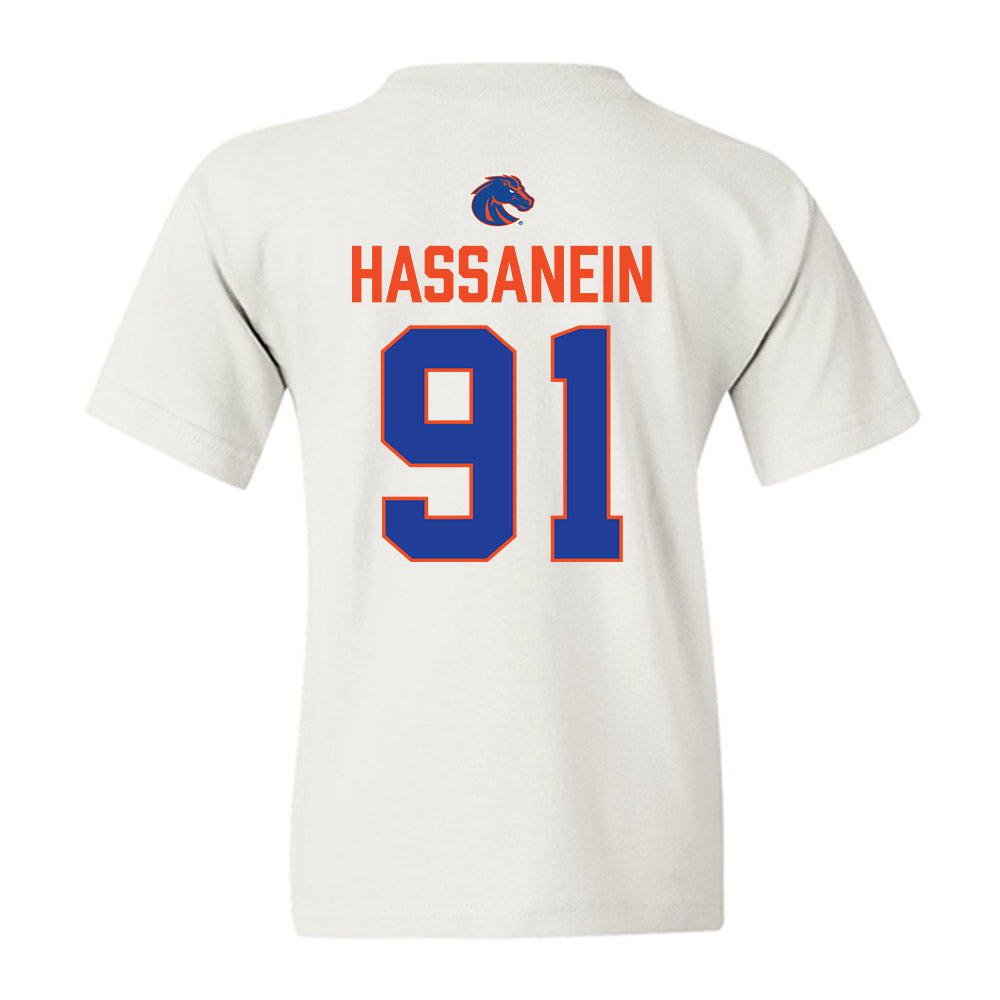 Boise State - NCAA Football : Ahmed Hassanein - 3-Peat Conference Champs Youth T-Shirt-1