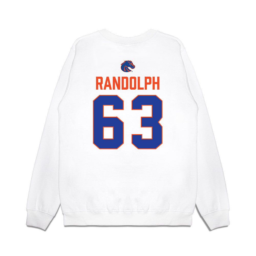 Boise State - NCAA Football : Mason Randolph - 3-Peat Conference Champs Premium Crewneck Sweatshirt-1