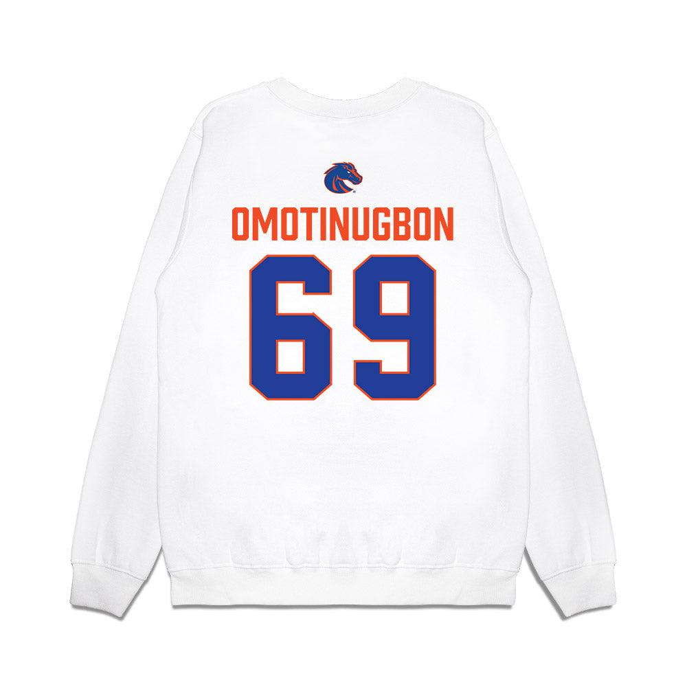 Boise State - NCAA Football : Eyitayo Omotinugbon - 3-Peat Conference Champs Premium Crewneck Sweatshirt-1
