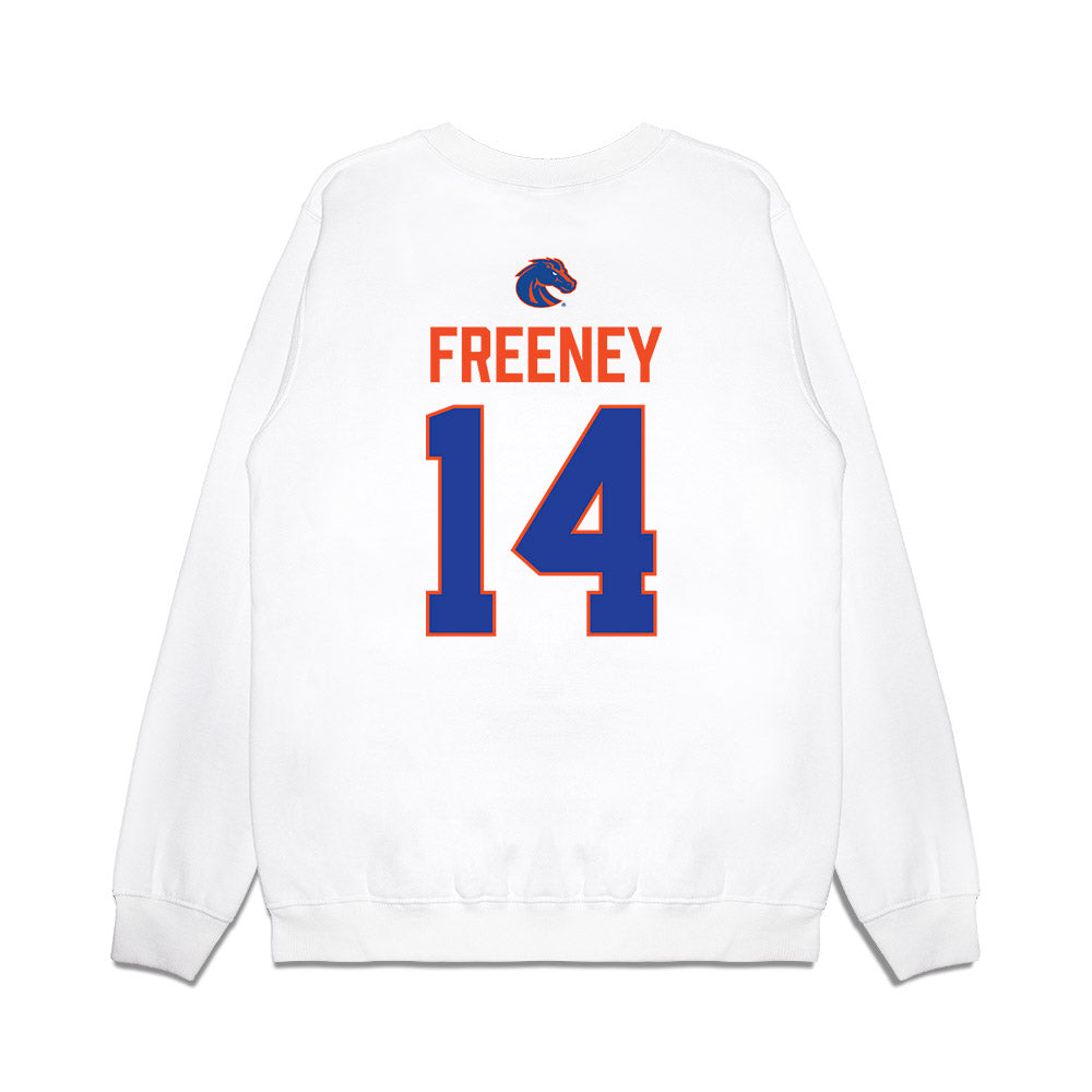 Boise State - NCAA Football : Demetrius Freeney - 3-Peat Conference Champs Premium Crewneck Sweatshirt-1