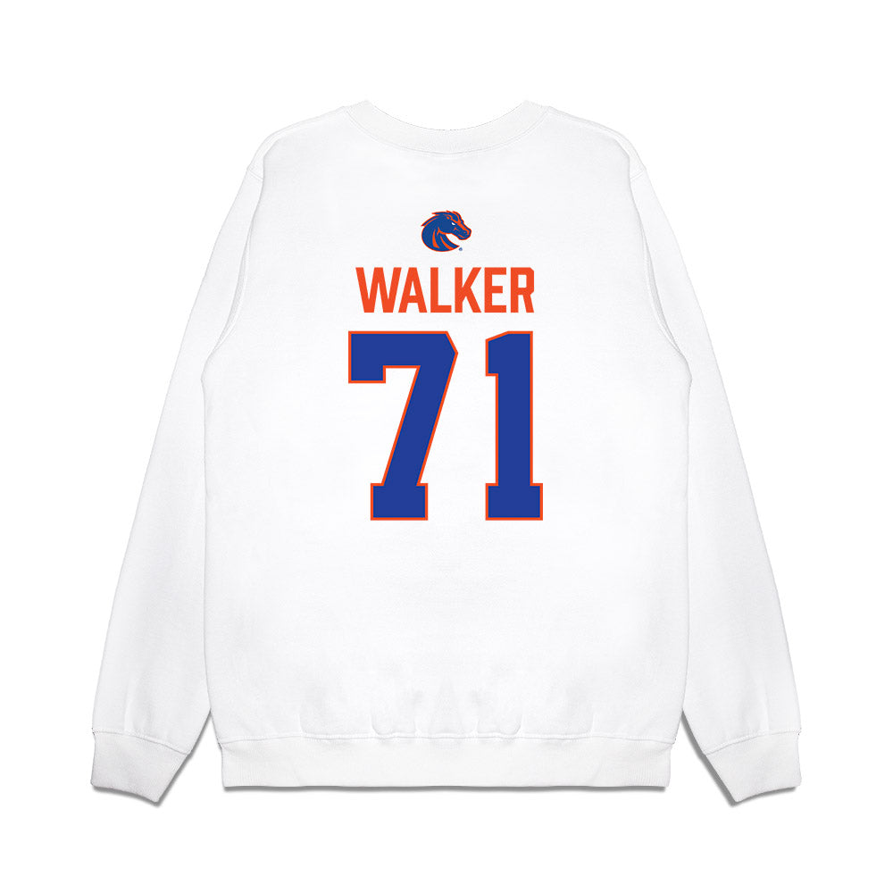 Boise State - NCAA Football : Miles Walker - 3-Peat Conference Champs Premium Crewneck Sweatshirt-1