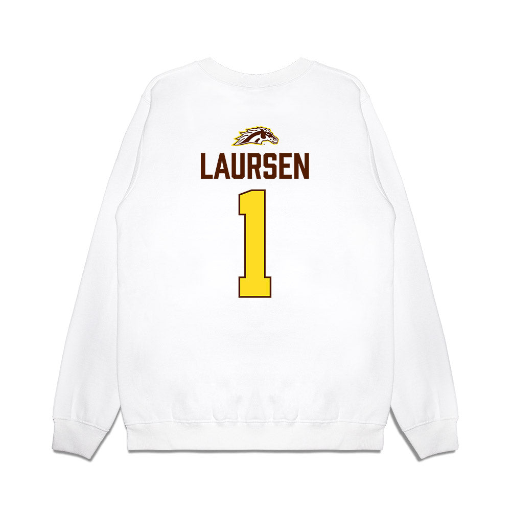 Western Michigan - NCAA Men's Ice Hockey : Kirk Laursen - Vintage Shersey Premium Crewneck Sweatshirt-1