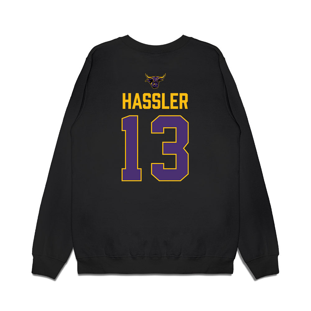 Minn. St. - NCAA Women's Ice Hockey : Kendall Hassler - Vintage Shersey Premium Crewneck Sweatshirt-1