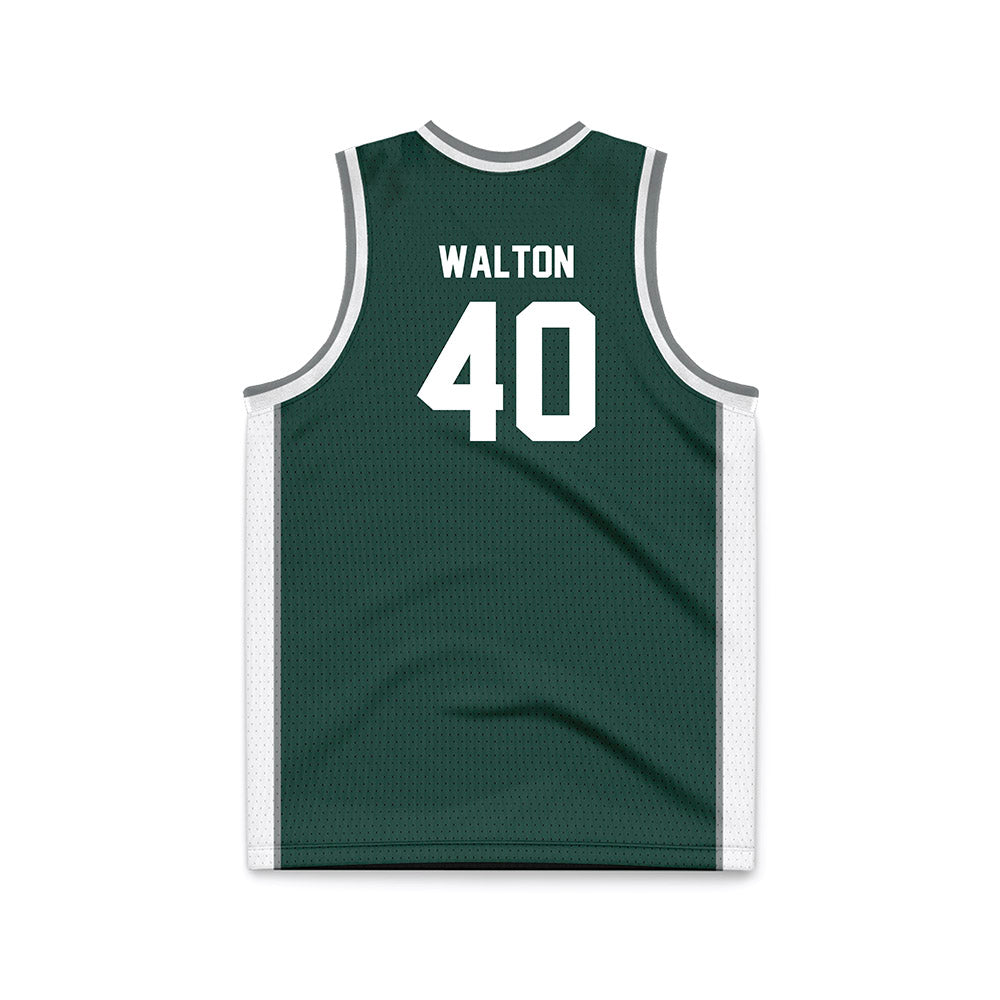 Michigan State - NCAA Men's Basketball : Brennan Walton - Green Basketball Jersey-1
