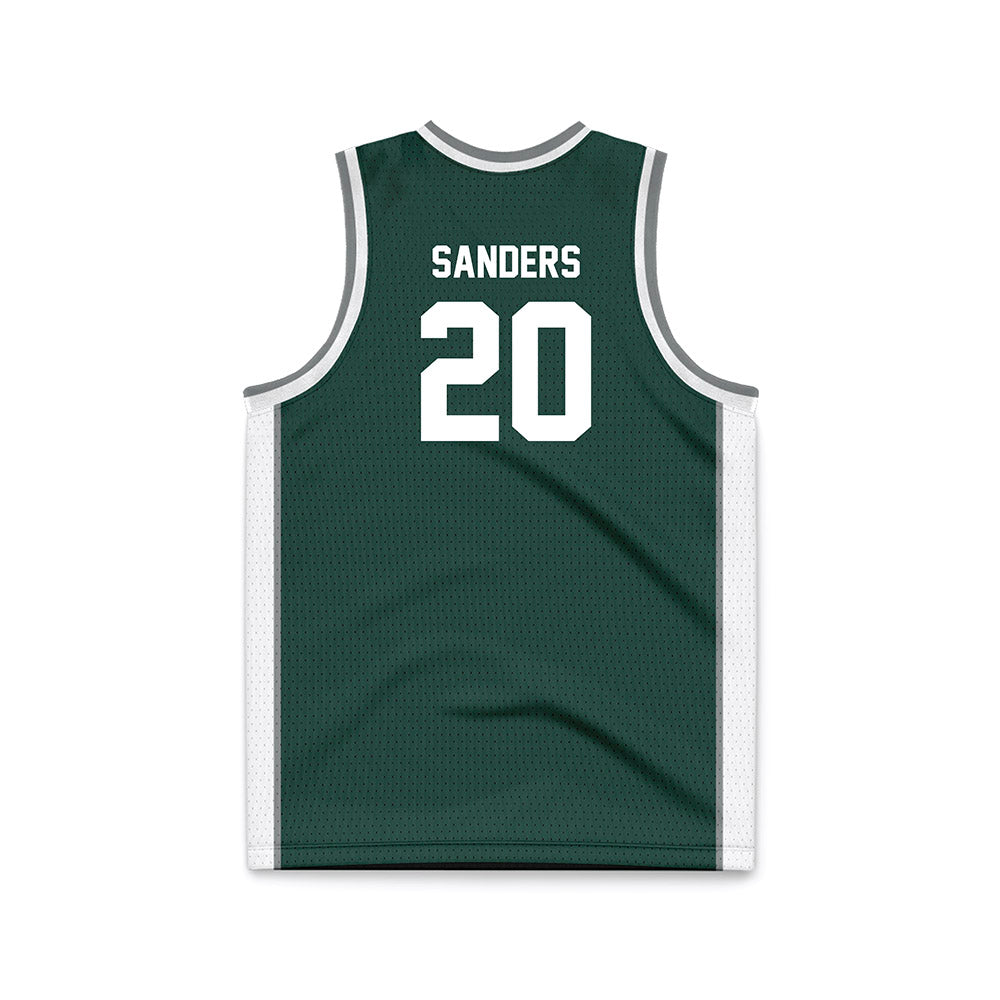 Michigan State - NCAA Men's Basketball : Nick Sanders - Green Basketball Jersey-1