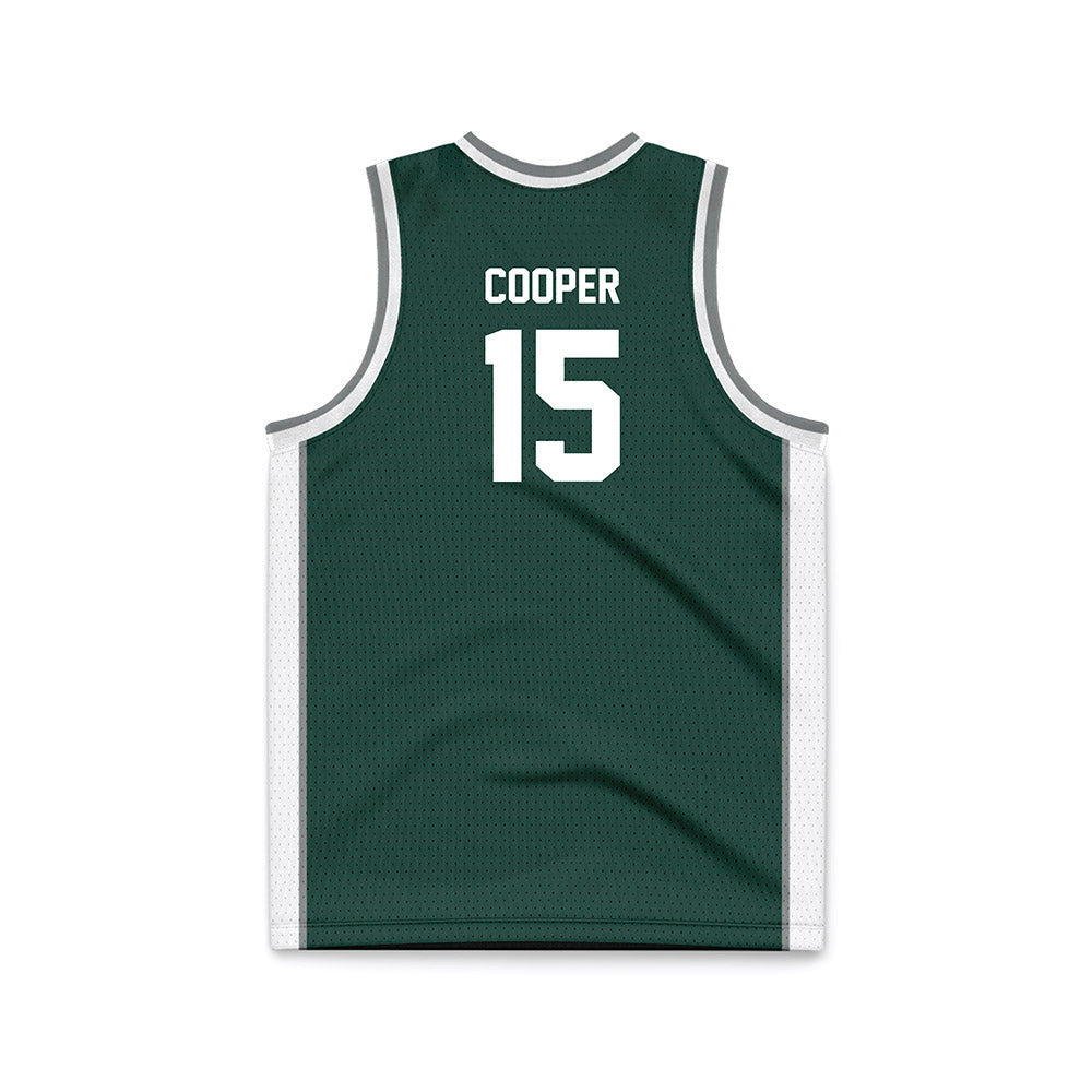 Michigan State - NCAA Men's Basketball : Carson Cooper - Green Basketball Jersey-1