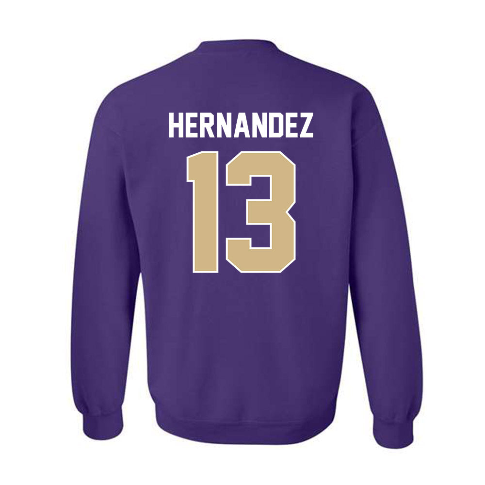 Washington - NCAA Men's Soccer : Kevin Hernandez - NCAA® 2025 National Champs Crewneck Sweatshirt-1