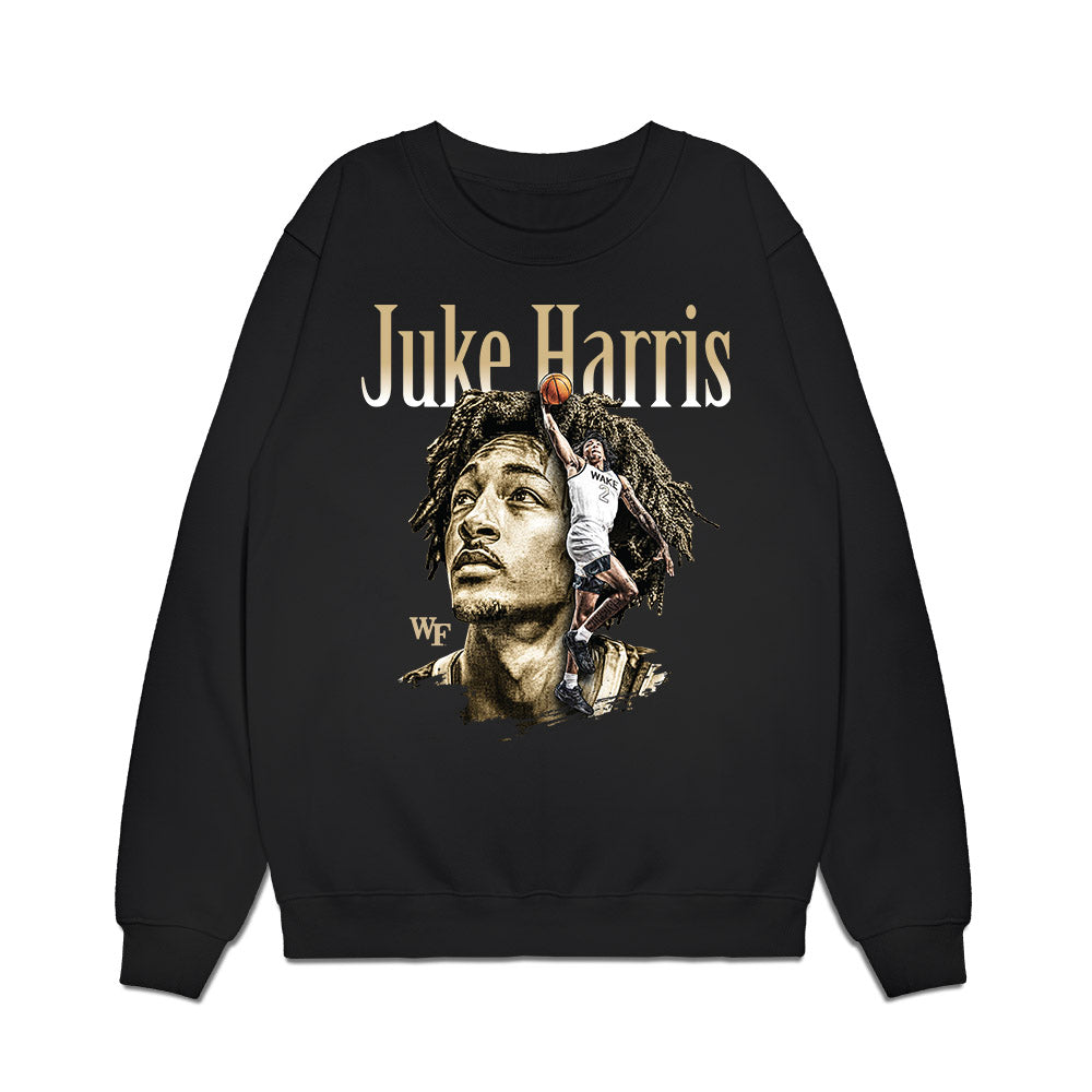 Wake Forest - NCAA Men's Basketball : Juke Harris - Collage Premium Crewneck Sweatshirt-0