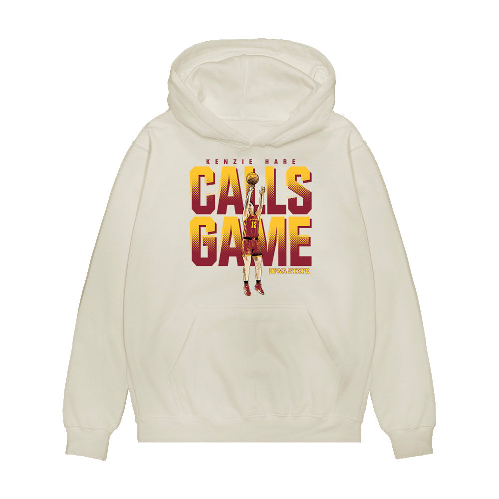 Iowa State - NCAA Women's Basketball : Kenzie Hare - Graphic Tee Premium Hooded Sweatshirt-0