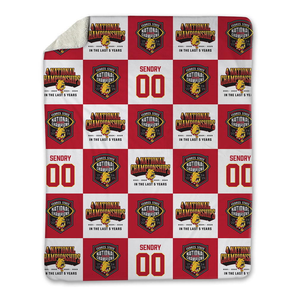 Ferris State - NCAA Football : Caseton Sendry - National Champions Blanket-0
