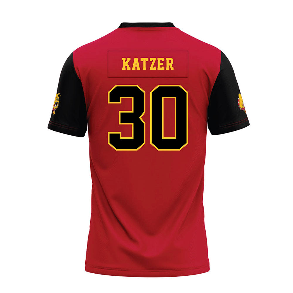 Ferris State - NCAA Football : Kannon Katzer - National Champions Premium Football Jersey-1