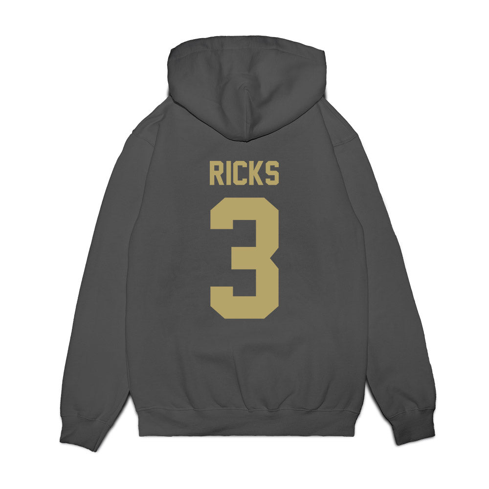 JMU - NCAA Men's Basketball : Eddie Ricks - Vintage Premium Hooded Sweatshirt-1